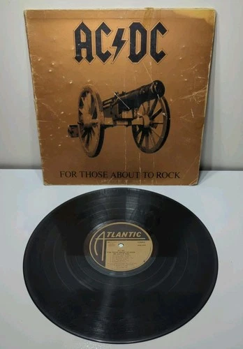 ✨VINTAGE✨ AC/DC - For Those About to Rock - 12” Vinyl Record LP - 1981 - Open