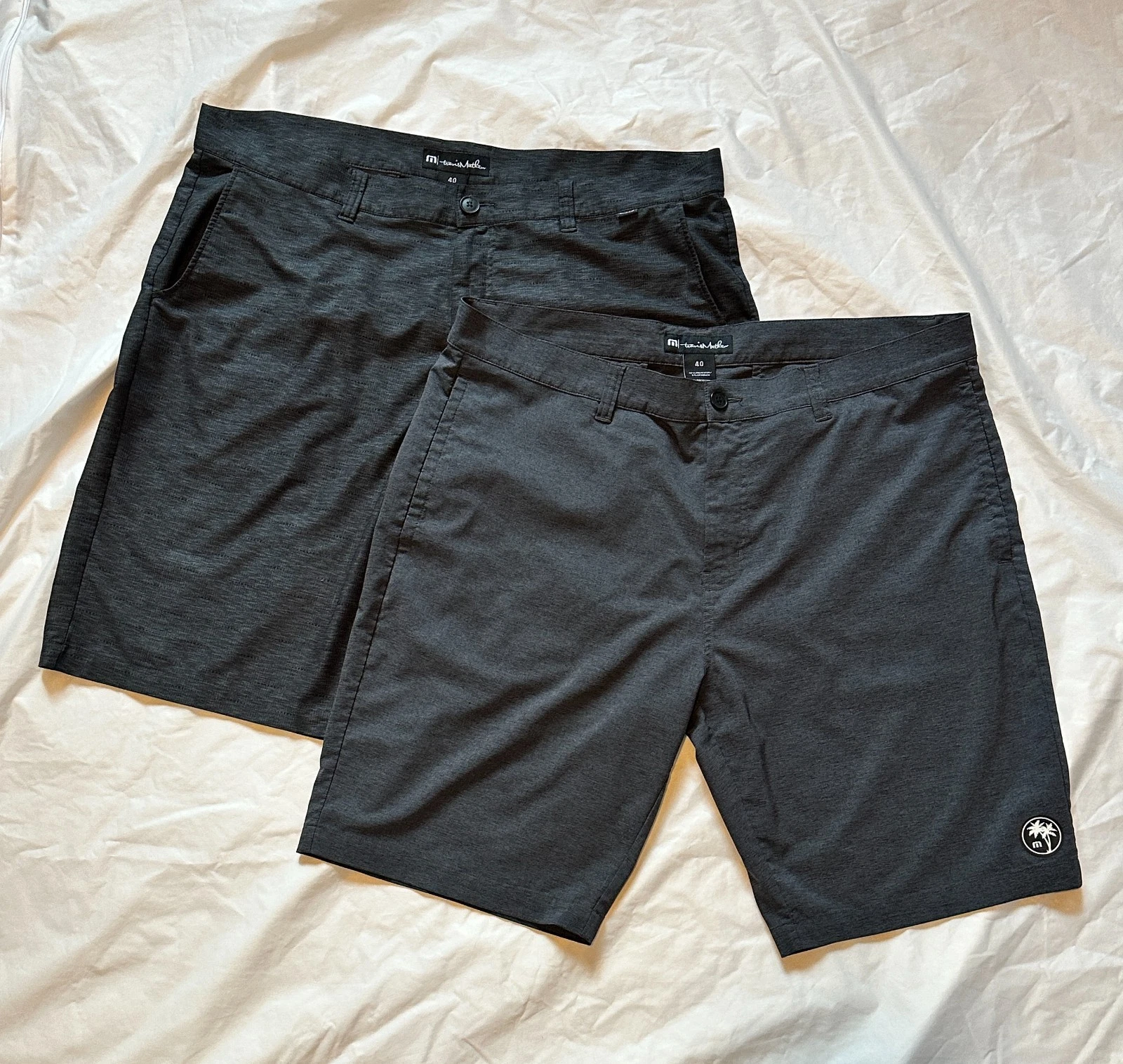 Travis Mathew Men's Golf Shorts Size 40 Lot of 2 Gray Performance Stretch