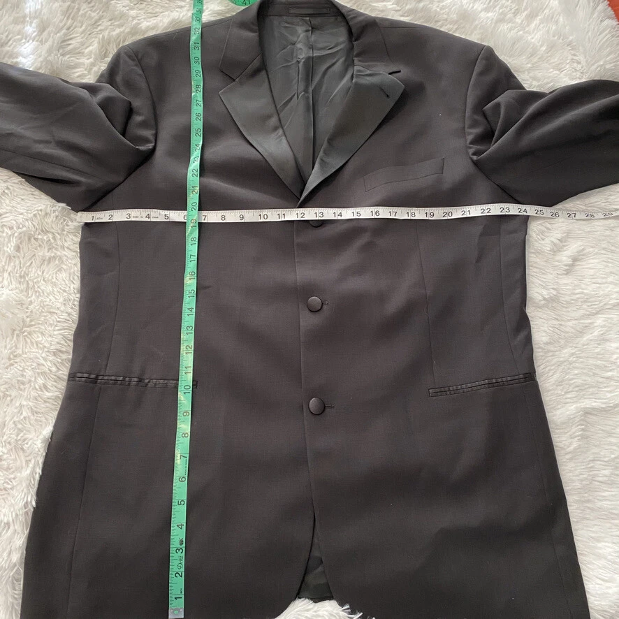 Hugo Boss Baker Jazz 100% Silk Tuxedo Jacket Three Button Formal Coat SZ 46R - Image 2 of 4