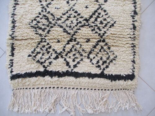Vintage Moroccan Azilal Rug Handmade Berber Authentic Area Carpet Tribal Wool - Picture 8 of 23