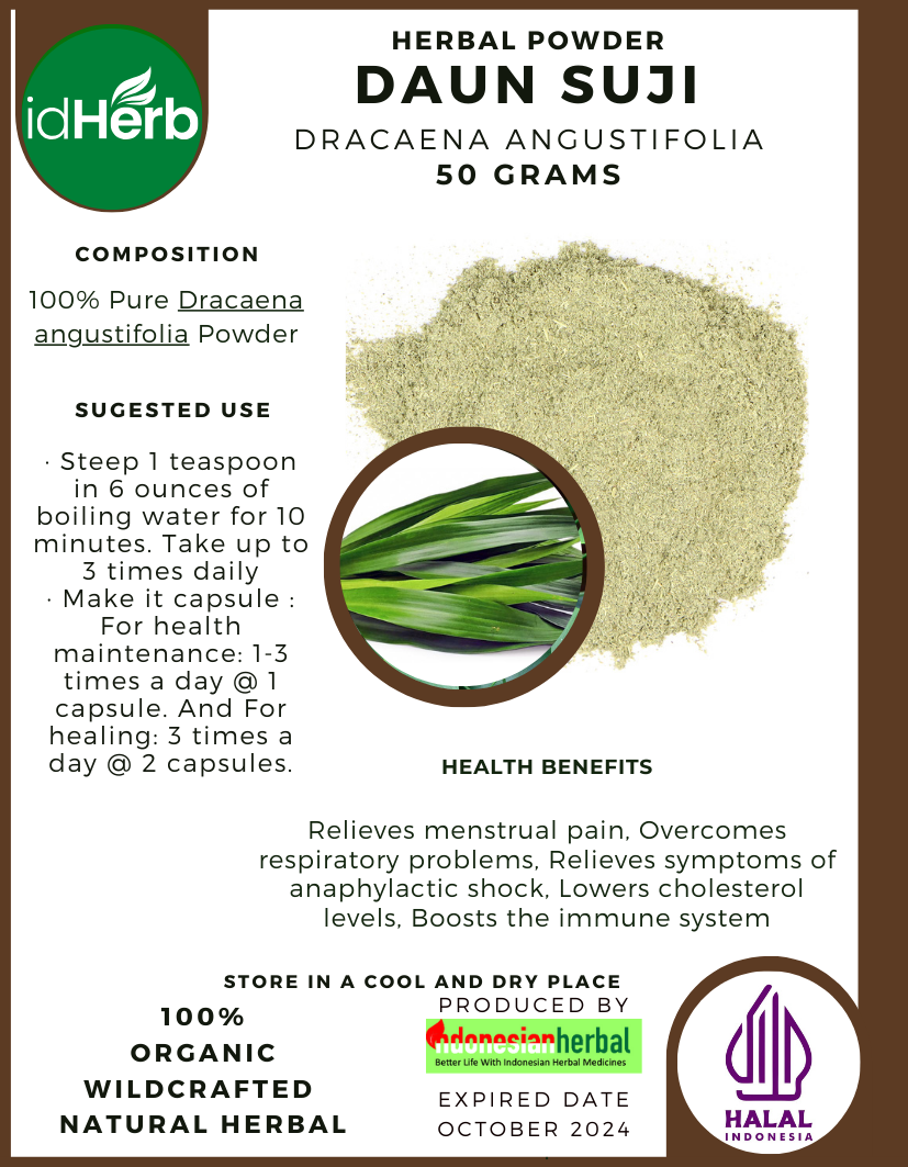 FRESH POWDER Dracaena Angustifolia Daun Suji NATURAL HERBAL ORGANIC | eBay