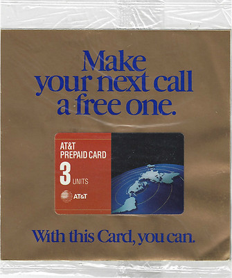 TK AT&T Telephonkarte / Phone Card 3u 1993 Complimentary Prepaid Card: Flat Map 