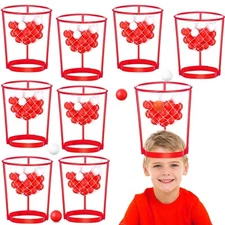 Libima 12 Pcs Head Hoop Basketball Party Game Set for Kids and Adults Portabl...