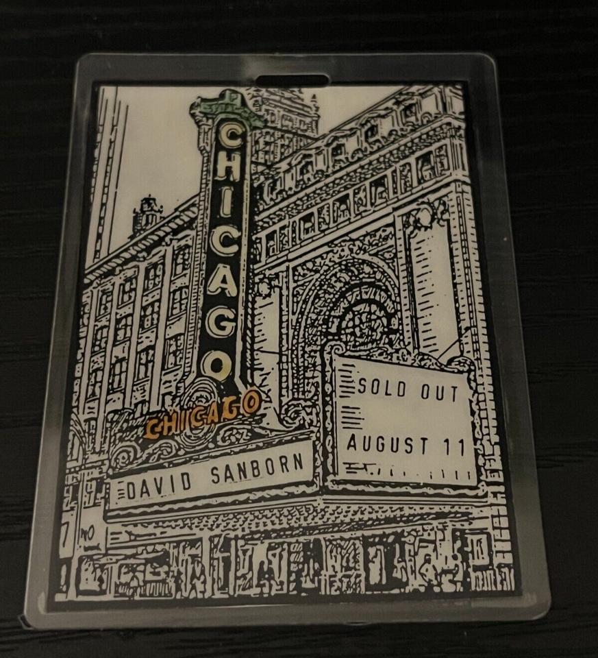 DAVID SANBORN 1991 TOUR CHICAGO THEATER 8111991 BACKSTAGE PASS
