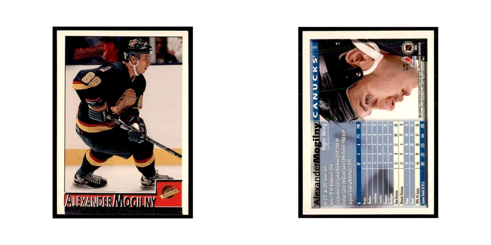 1995 Bowman Alexander Mogilny Vancouver Canucks #5 - Image 3 of 3