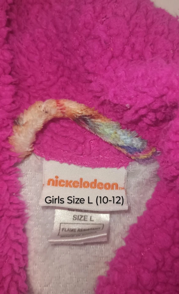 Nickelodeon JoJo Siwa Niña Rosa Vellón Bata Felpa Cinturón Prendas para dormir Talla L W001 Foto 4 de 4