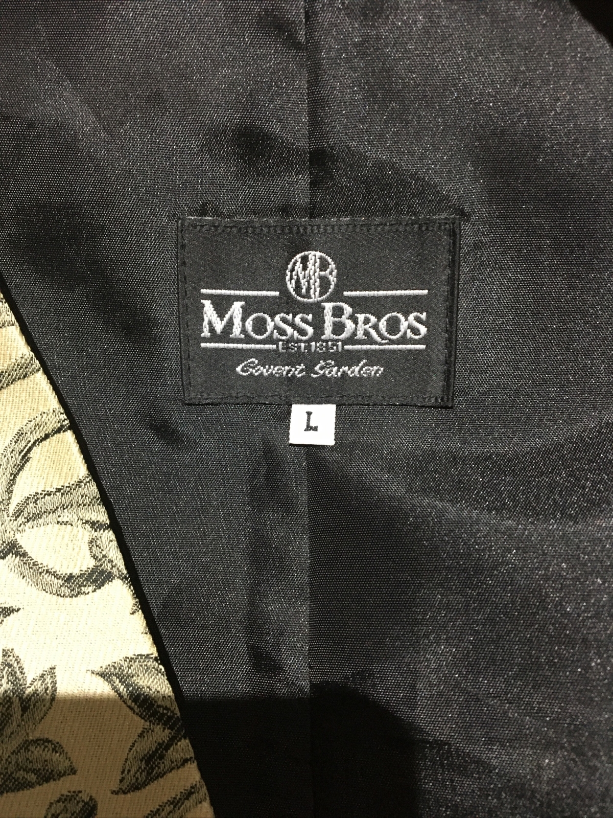 Mens Moss Bros Waistcoat Size L Gold Mix Smart/Evening Waistcoat eBay