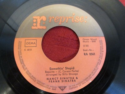 7'' NANCY SINATRA & FRANK SINATRA somethin stupid ~ i willwait for you