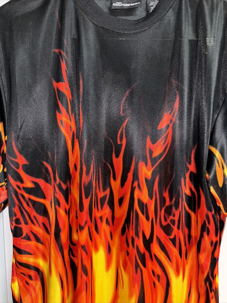 Vtg. No Boundaries Flame T Shirt Size L 100% Polyester | eBay Vtg. No Boundaries Flame T Shirt Size L 100% Polyester | eBay
