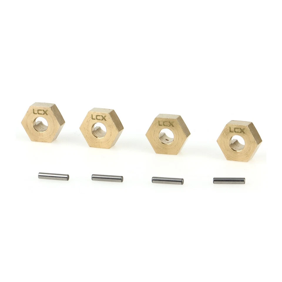 LCX Brass 12mm Wheel Hex Hub Drive Adapter for Axial Capra UTB10 SCX10 III - Image 3 of 4