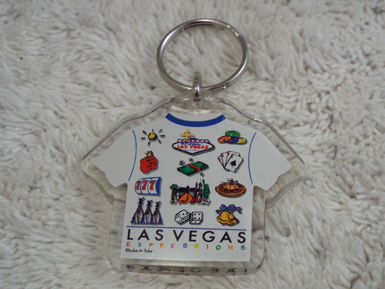 White Shirt Las Vegas Key Ring (D56)