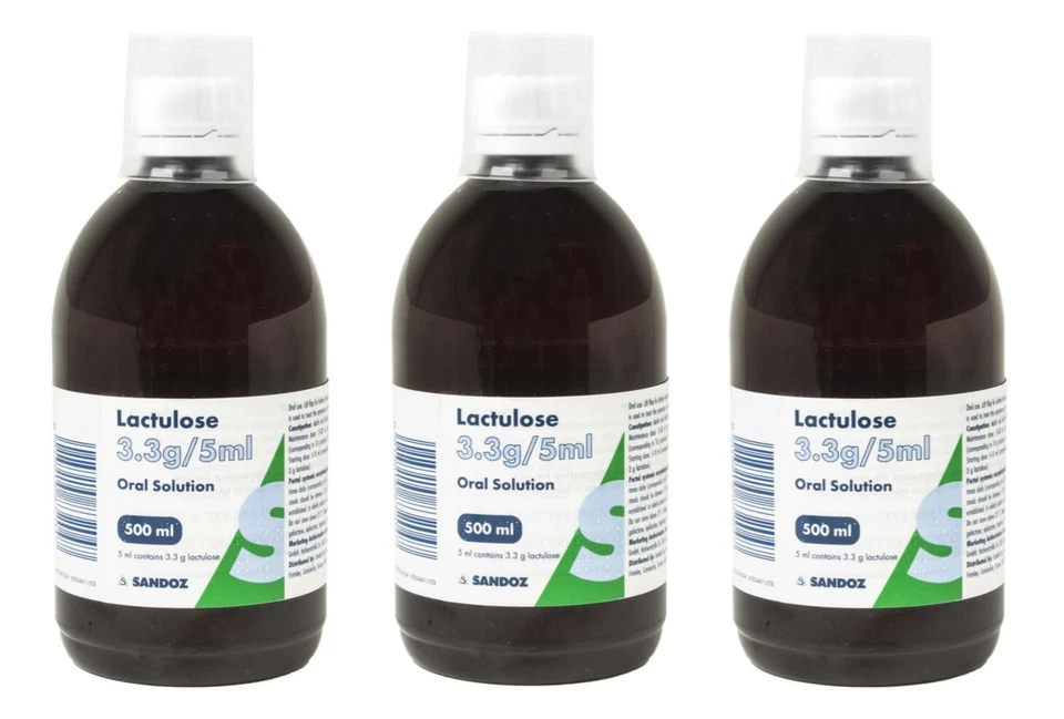 3 x (SANDOZ) LACTULOSE Oral Solution 3.3g/5ml (500ml)