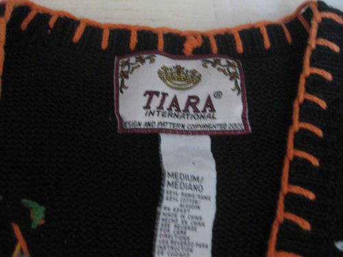 Tiara International Vest Womens Med Pumpkin Embroidered Spider Vintage Halloween - Picture 4 of 5