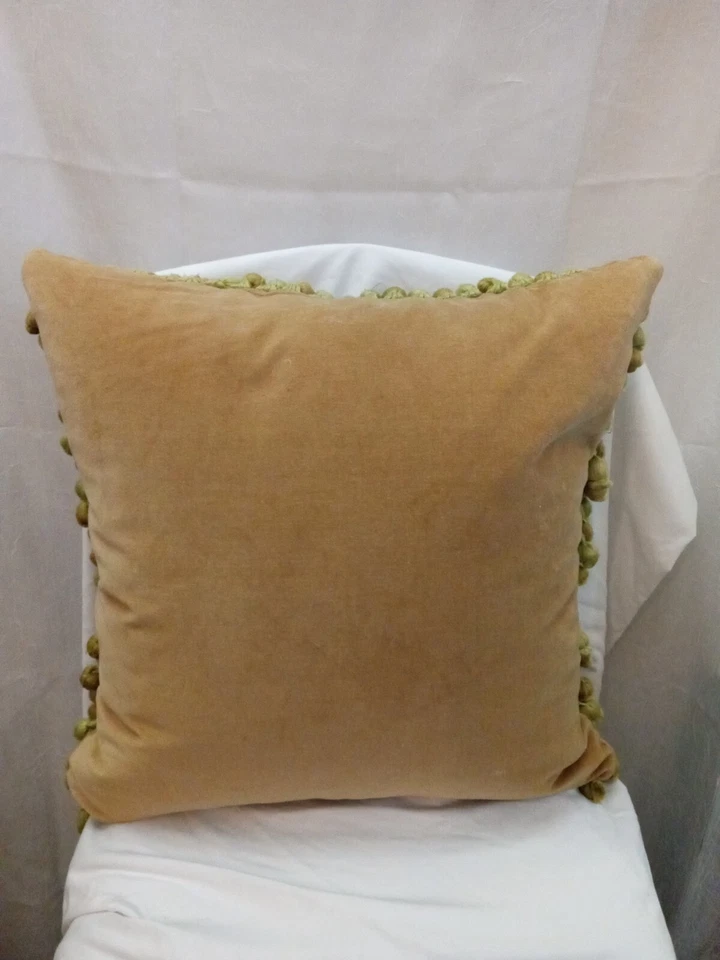 2 almohadas para pájaros bordadas a mano con borlas de bola de cebolla Foto 3 de 4