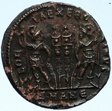 CONSTANTINE II son of Constantine the Great ANCIENT Roman Coin SOLDIERS i99202