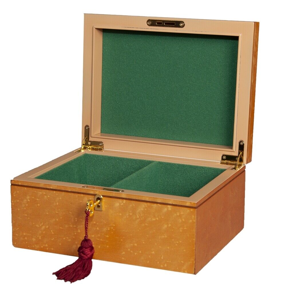 Premium Chess Box-Bird's Eye Maple-With of House Logo Staunton Free shipping on posting reviews Max 45% OFF