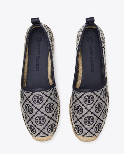 Brandneu TORY BURCH "T" Monogramm Plateau Espadrille Ballerinas Größe 9 - Bild 4 von 7