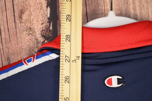 Chaqueta deportiva Champion Chain Stitch logotipo C azul y roja para hombre talla mediana M - Imagen 2 de 9