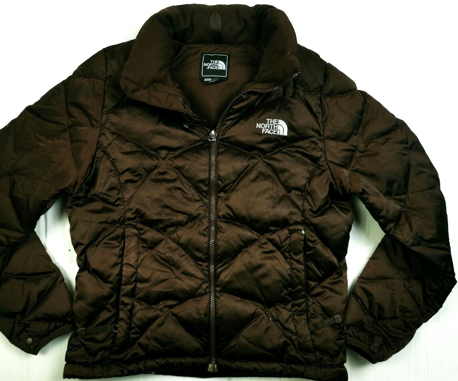 QUILTED PUFFER BROWN COAT JACKET 