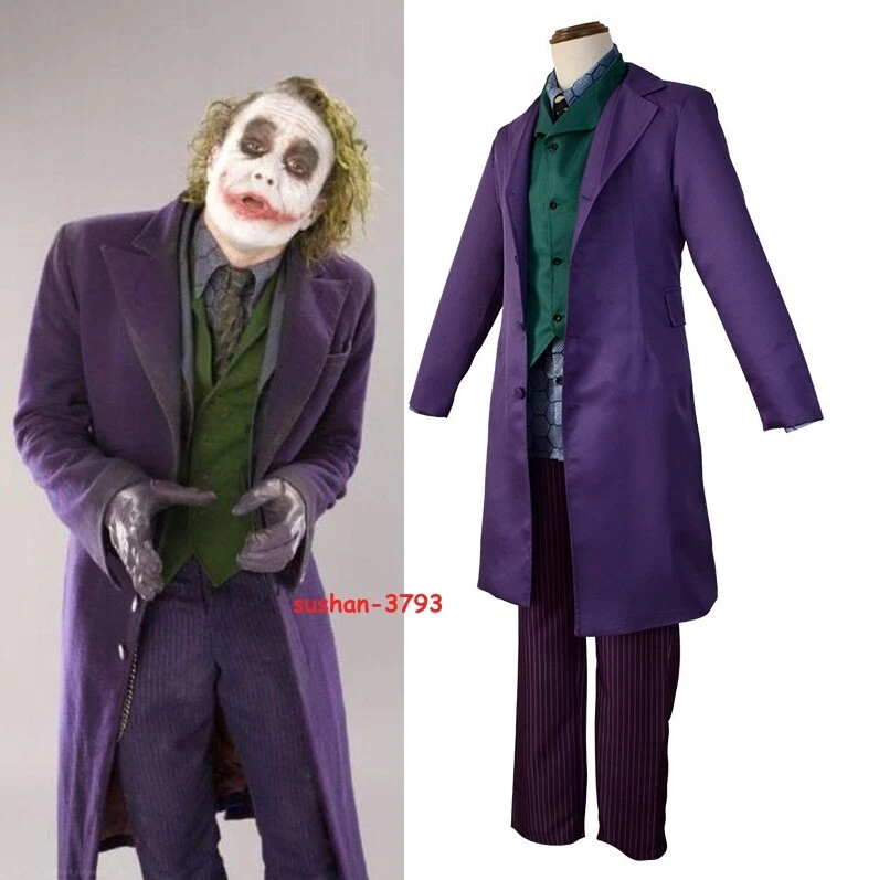 Disfraz de Batman El Caballero Oscuro Joker Disfraz para Hombres Fiesta de Halloween Trajes elegantes Foto 3 de 4