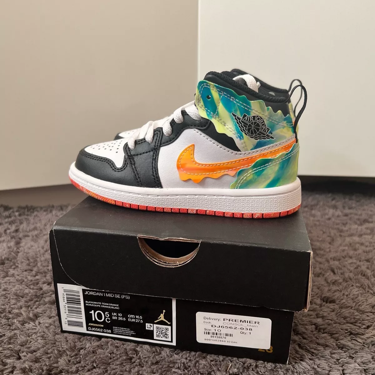 Air jordan 1 orange noir new arrivals