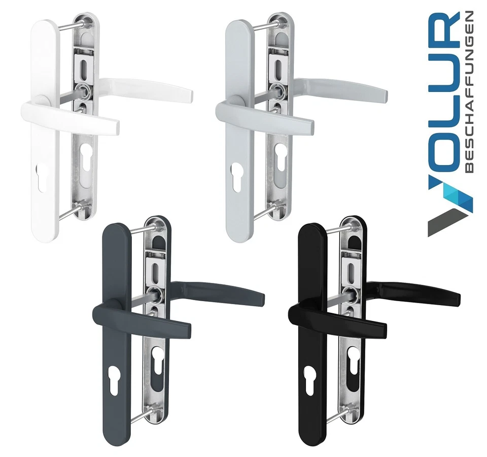 VOLUR-BESCHAFFUNGEN Schmalrahmengarnitur Nebeneingangstürbeschlag Haustürbeschlag Schildgarnitur