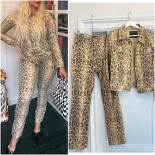 Vtg 90s Guess Usa Snakeskin Python Set Large Marciano