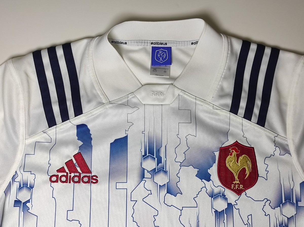 FFR FRANCE RUGBY 2016-17 HOME SHIRT ADIDAS AZ4444 JERSEY SIZE XL