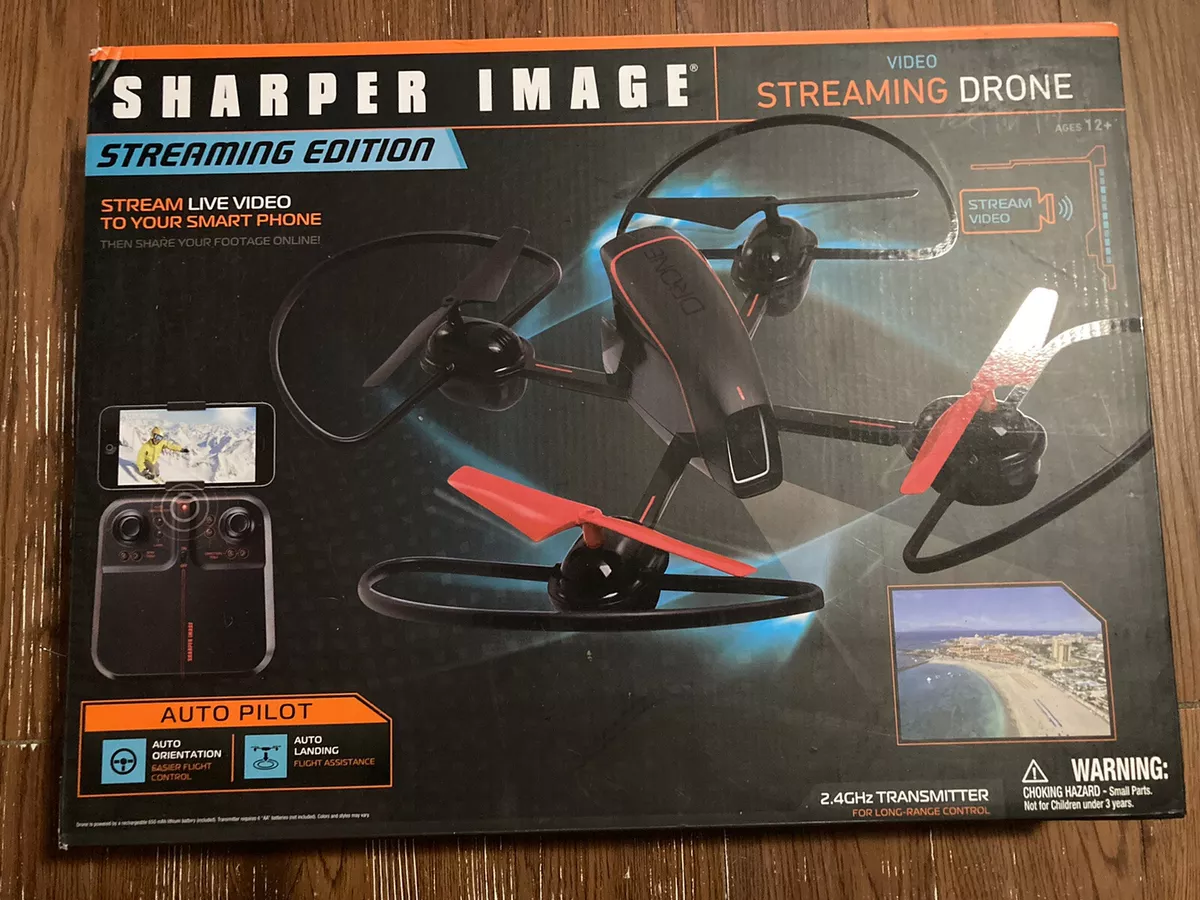 Sharper Image Video Streaming Drone 2.4 GHz Lights Auto Pilot 250 Ft Range | eBay