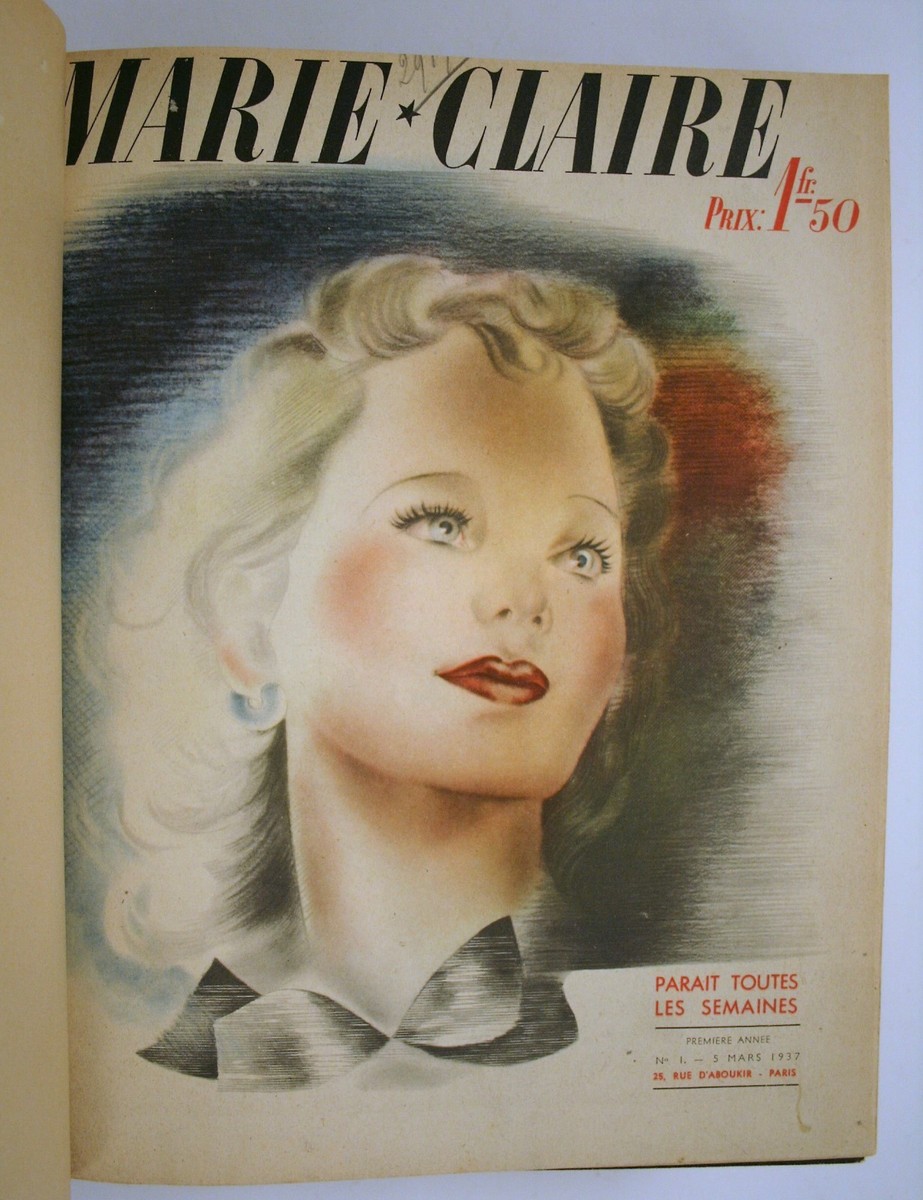 Série reliée des 23 premiers numéros de MARIE-CLAIRE 1937 – EO