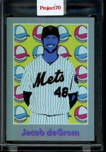 2021 Topps Project 70 Card #797 Jacob deGrom 1970 Ron English Rainbow Foil /70