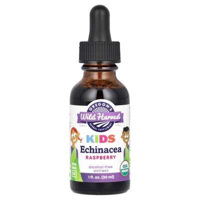 Kids, Echinacea Extract, Alcohol-Free, Raspberry, 1 fl oz (30 ml)