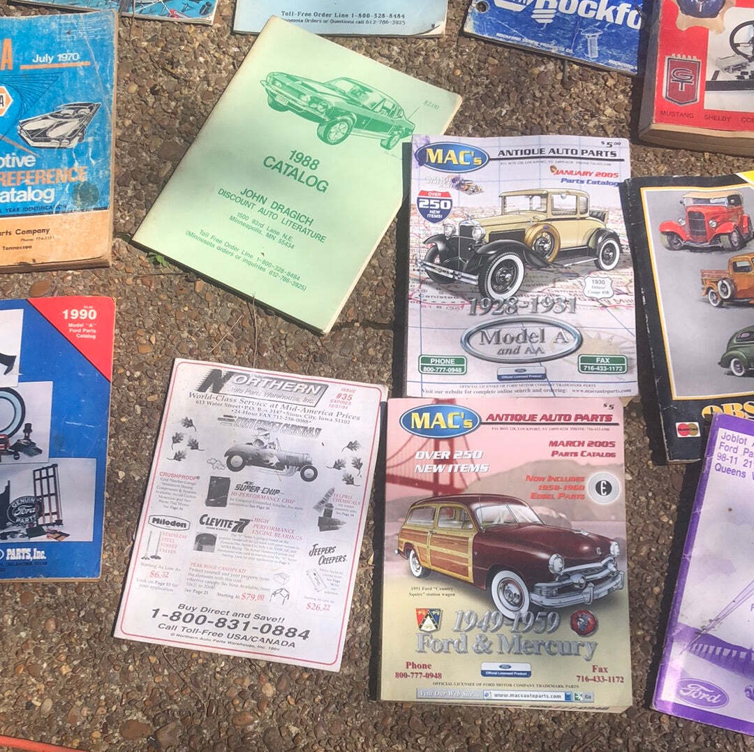 Vintage 1970s 1980s 1990s old Ford parts catalogs Snyder’s Mac’s etc