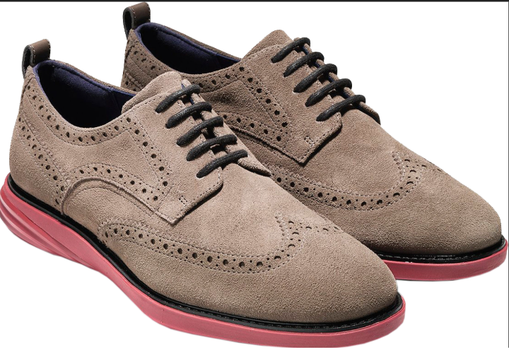 Cole Haan GrandEvølution Shortwing Wingtip Oxford Gray Suede  display picture 1