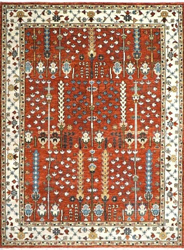 Multi Color Multi Sizes Wool Rug Hand Knotted Traditional Tree of Life Area Rug - Picture 15 of 97