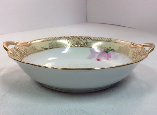 Noritake Hand Painted 8" Ceramic Bowl 2 Handles M Mark KitchenGnu - Picture 2 of 12