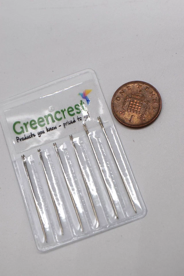 0.5mm SELF THREADING NEEDLES ASSORTED HAND SEWING 6 - Image 2 of 4