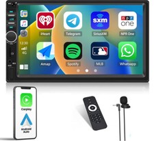 7" Double 2 DIN Bluetooth Head Unit Car Stereo Touch Screen Radio Apple Carplay