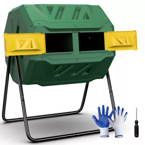 Compost Bin Kitchen Garden Waste Compost Tumbler Outdoor 18.5/37/43/80/120Gal - Picture 29 of 54