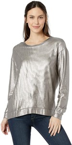 majestic boxy filatures terry metallic crew french