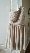 Short Creme Lined Bridesmaid Dress 1 Shoulder Tulle Regatta Sz 20, worn once