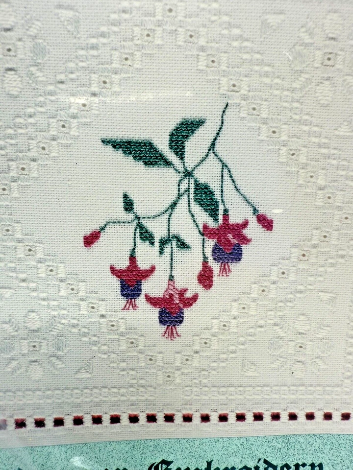 Sarah May Designs Hardanger Embroidery Hardanger Fuchsias Pattern 7"x7" - Image 3 of 4