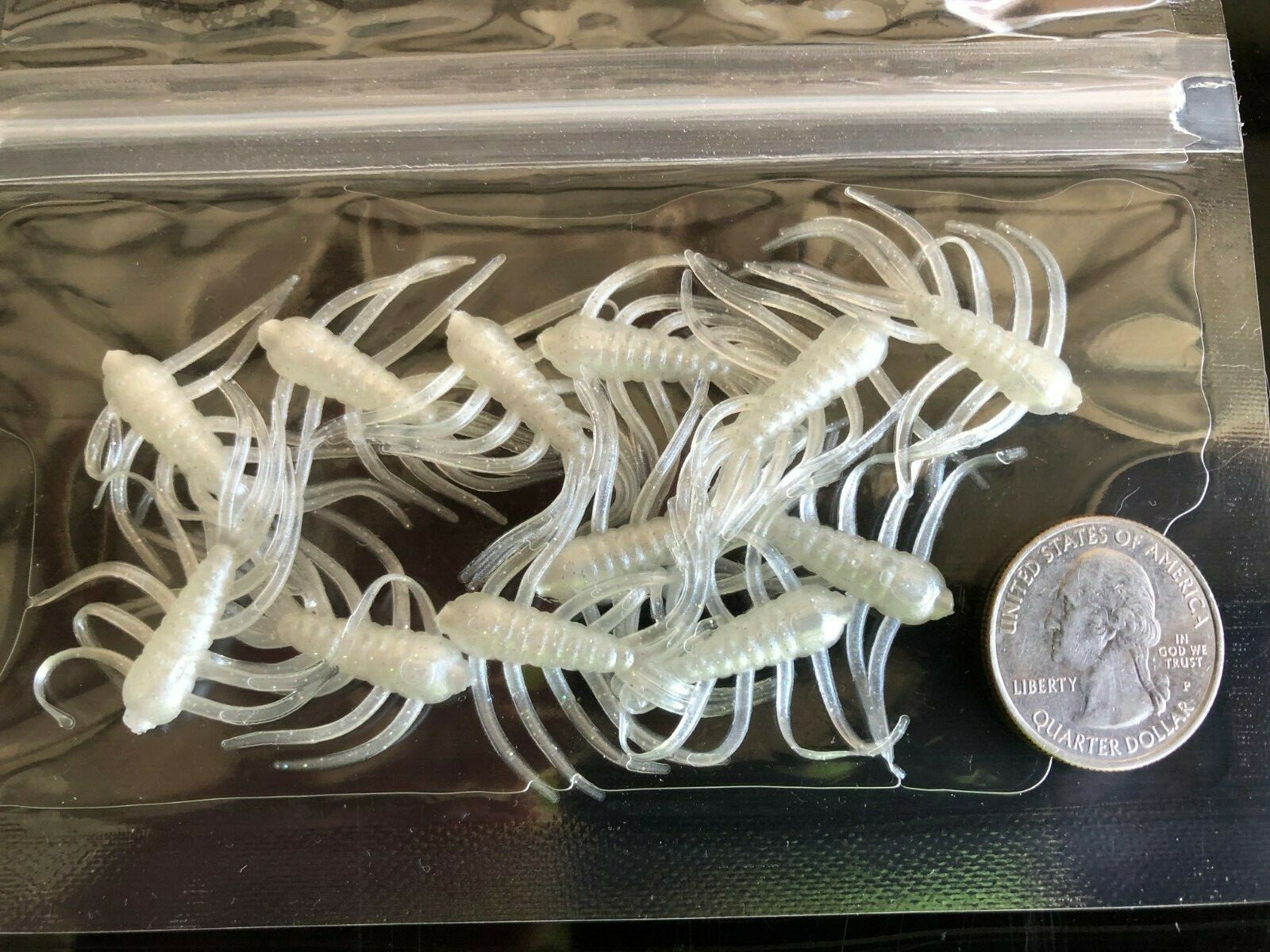 Soft Plastics Fishing Lures Scented Soft Plastic Baits For Crappie & Panfish - 12 Count, 1 3/8" Mite Shape, Freshwater Mite Soft Plastics - Foto 8