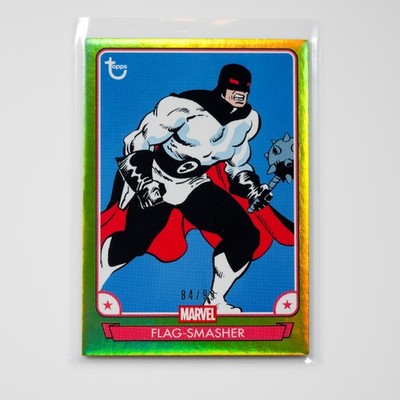 FLAG-SMASHER #44 2026 Topps Marvel Brooklyn Collection Ca America Chartreuse /99