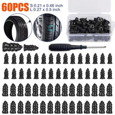 60Pcs Rubber Tire Nail Repair Kit Screw In Tire Plugs for Car Truck SUV Van--