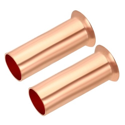 2Pcs 7/8'' 22mm OD Copper Flare Tube Fitting Straight Coupling Welding Joint