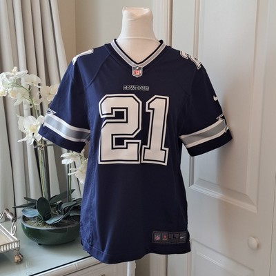 Nike Youth On Field Ezekiel Elliott #21 NFL Dallas Cowboys  Navy Jersey L(14-16)