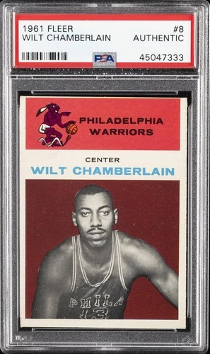 1961 FLEER #8 WILT CHAMBERLAIN PSA AUTHENTIC