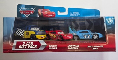 Disney Cars McQueen Dexter Hoover Race Damaged King 3pk for sale
