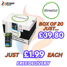 iBreathe Medium 18mg E-Liquid 10ml | Box Of 20 | Variety of flavours